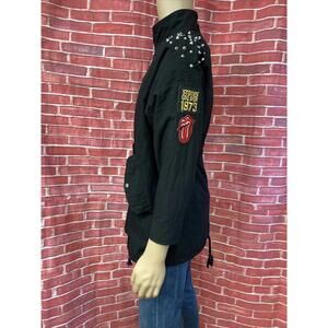 6-53-4783-CT PRO NEW YORK, EL ROCKERS CARAVANA Black Mens Spikes Jacket Sz M #R2